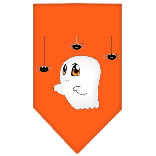 Halloween pet bandana featuring Sammy the Ghost design, perfect for dogs of all sizes, showcasing a festive and cute look.