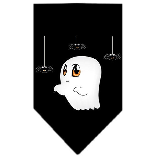 Halloween pet bandana featuring Sammy the Ghost design, perfect for dogs of all sizes, showcasing a festive and cute look.