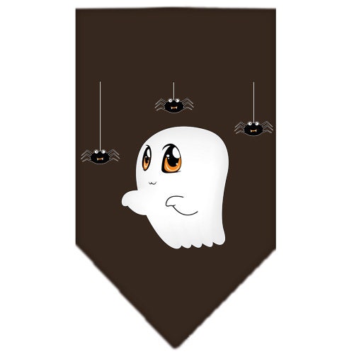 Halloween pet bandana featuring Sammy the Ghost design, perfect for dogs of all sizes, showcasing a festive and cute look.