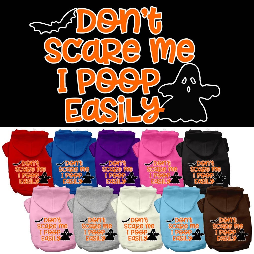 A cozy Halloween hoodie for pets featuring a humorous print, perfect for dogs and cats.