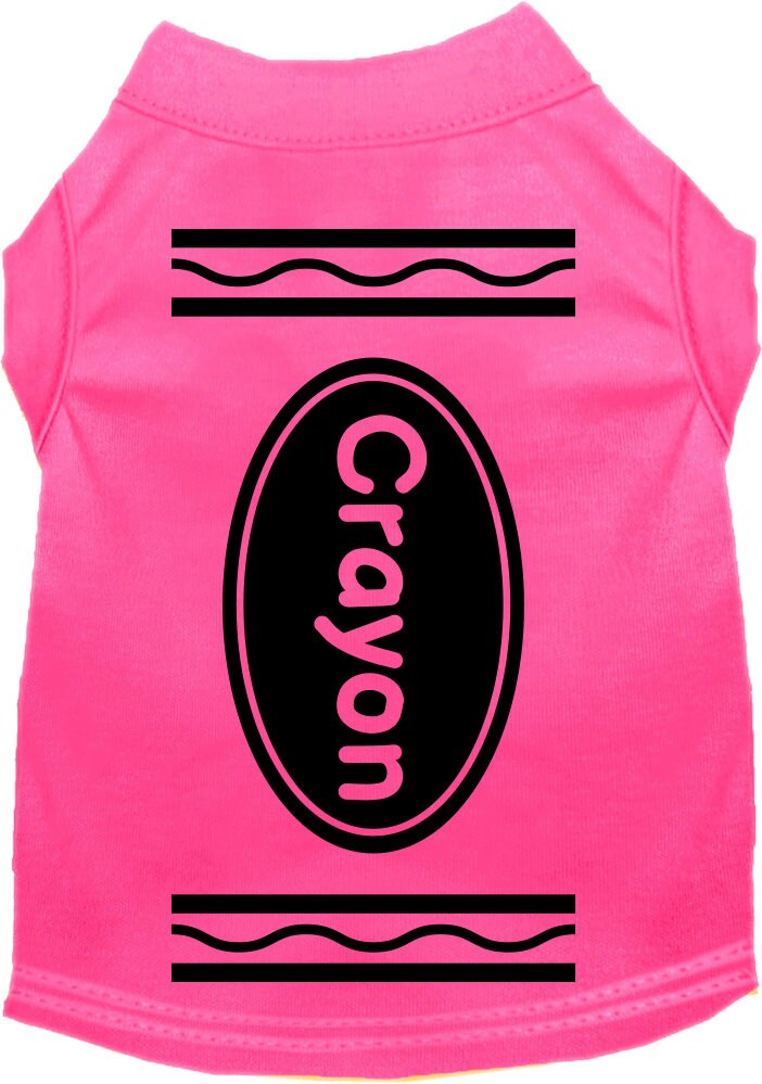 A soft and comfy Halloween shirt for pets featuring a colorful 'Crayon' print, perfect for dogs and cats.