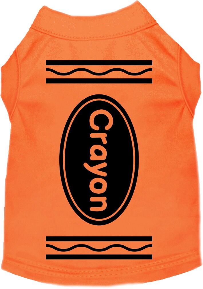 A soft and comfy Halloween shirt for pets featuring a colorful 'Crayon' print, perfect for dogs and cats.