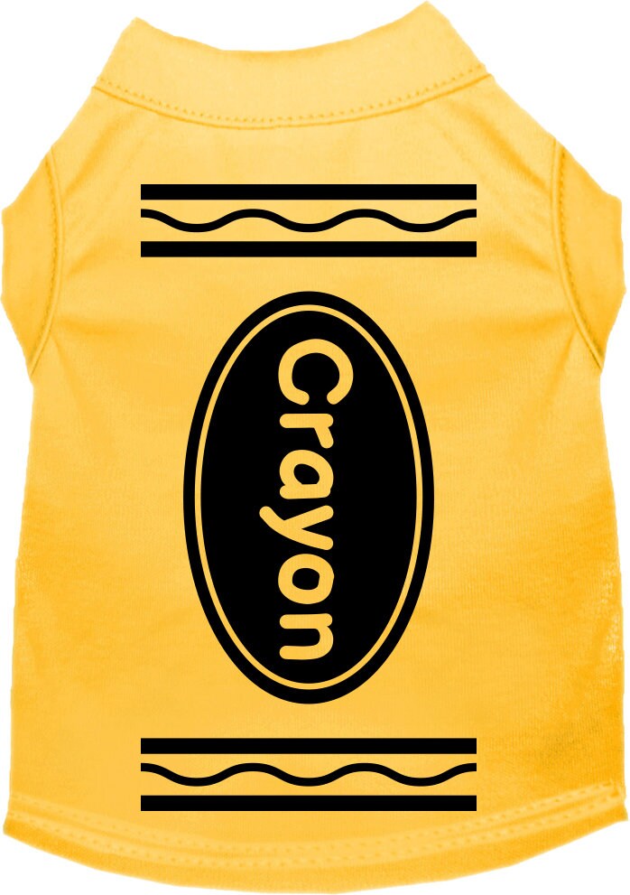 A soft and comfy Halloween shirt for pets featuring a colorful 'Crayon' print, perfect for dogs and cats.
