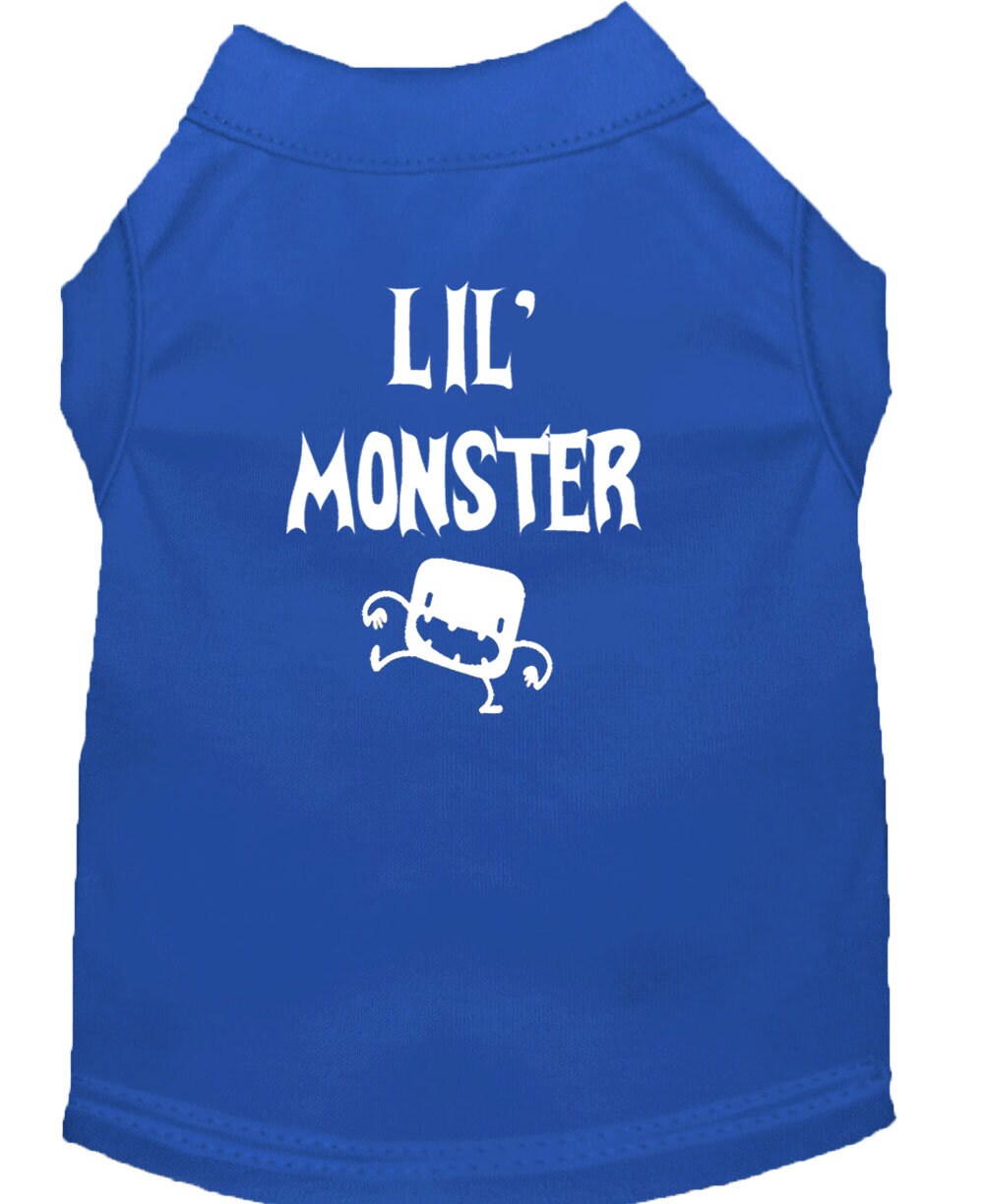 A soft and comfy Halloween shirt for pets featuring a 'Lil Monster' design, perfect for dogs and cats.