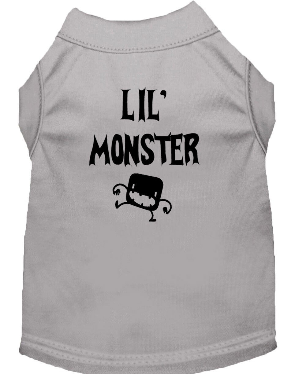A soft and comfy Halloween shirt for pets featuring a 'Lil Monster' design, perfect for dogs and cats.