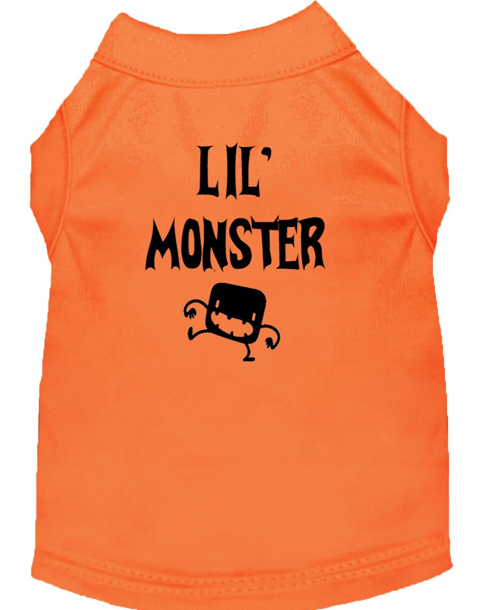 A soft and comfy Halloween shirt for pets featuring a 'Lil Monster' design, perfect for dogs and cats.