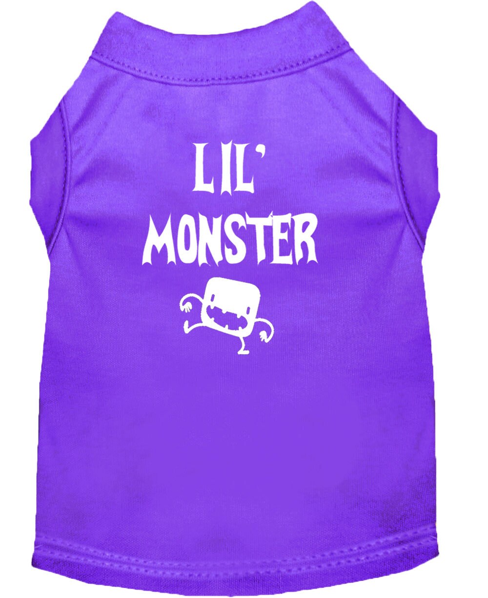 A soft and comfy Halloween shirt for pets featuring a 'Lil Monster' design, perfect for dogs and cats.