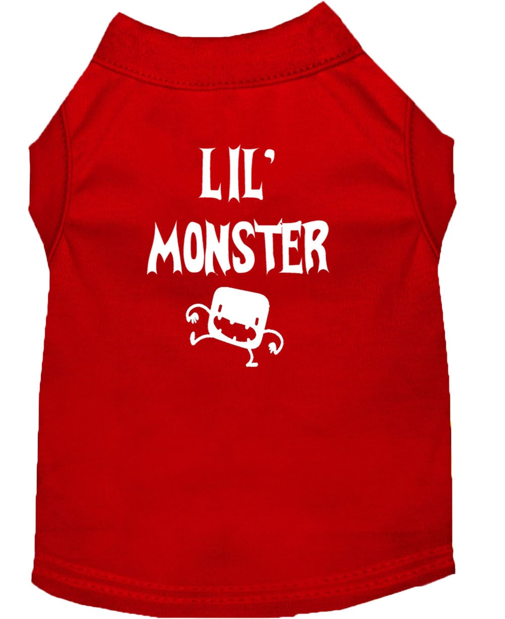 A soft and comfy Halloween shirt for pets featuring a 'Lil Monster' design, perfect for dogs and cats.