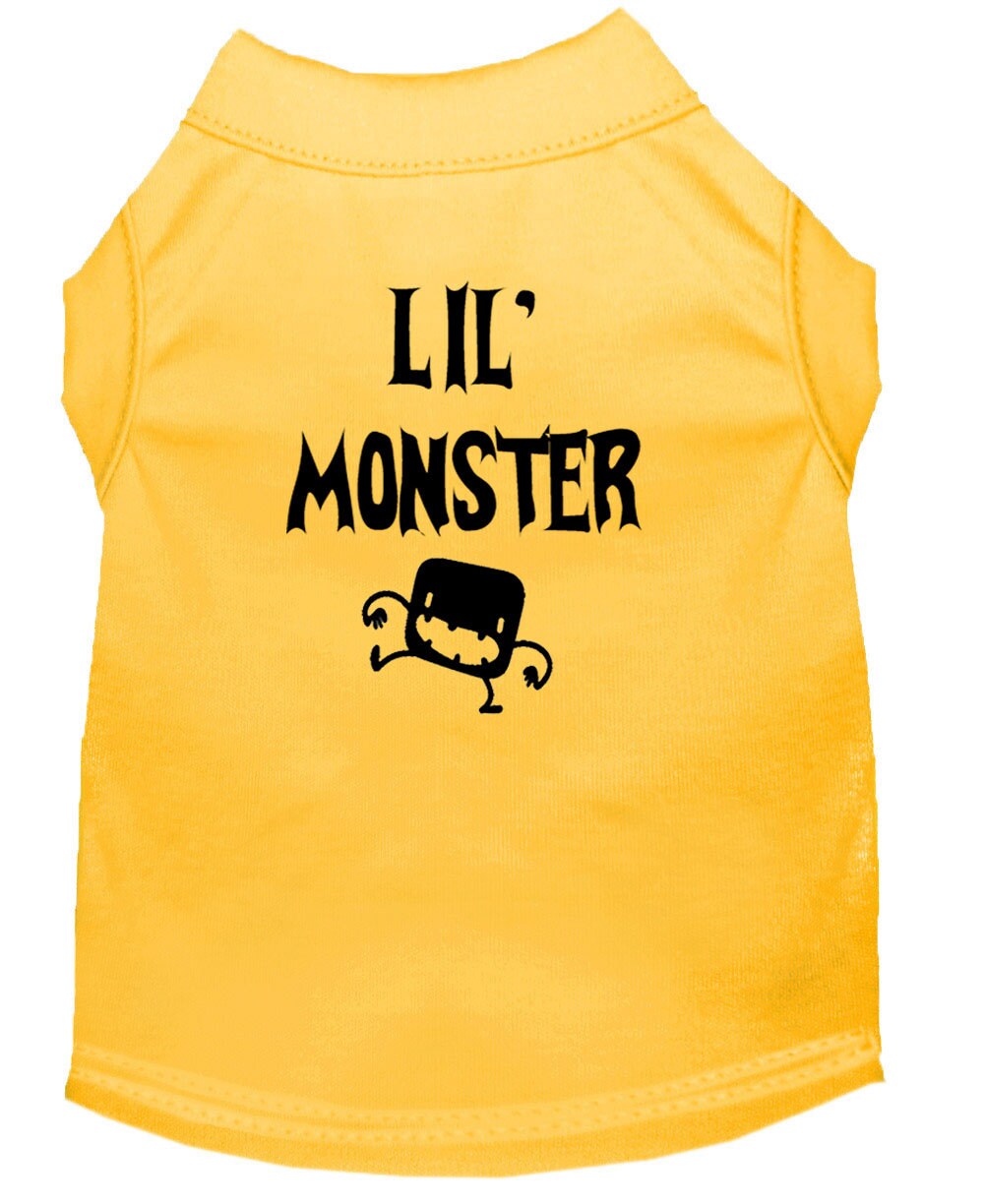A soft and comfy Halloween shirt for pets featuring a 'Lil Monster' design, perfect for dogs and cats.
