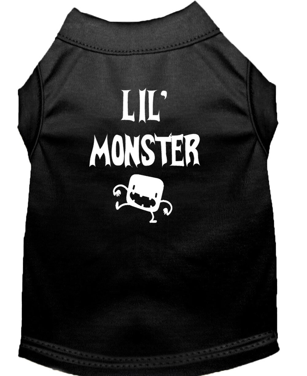 A soft and comfy Halloween shirt for pets featuring a 'Lil Monster' design, perfect for dogs and cats.