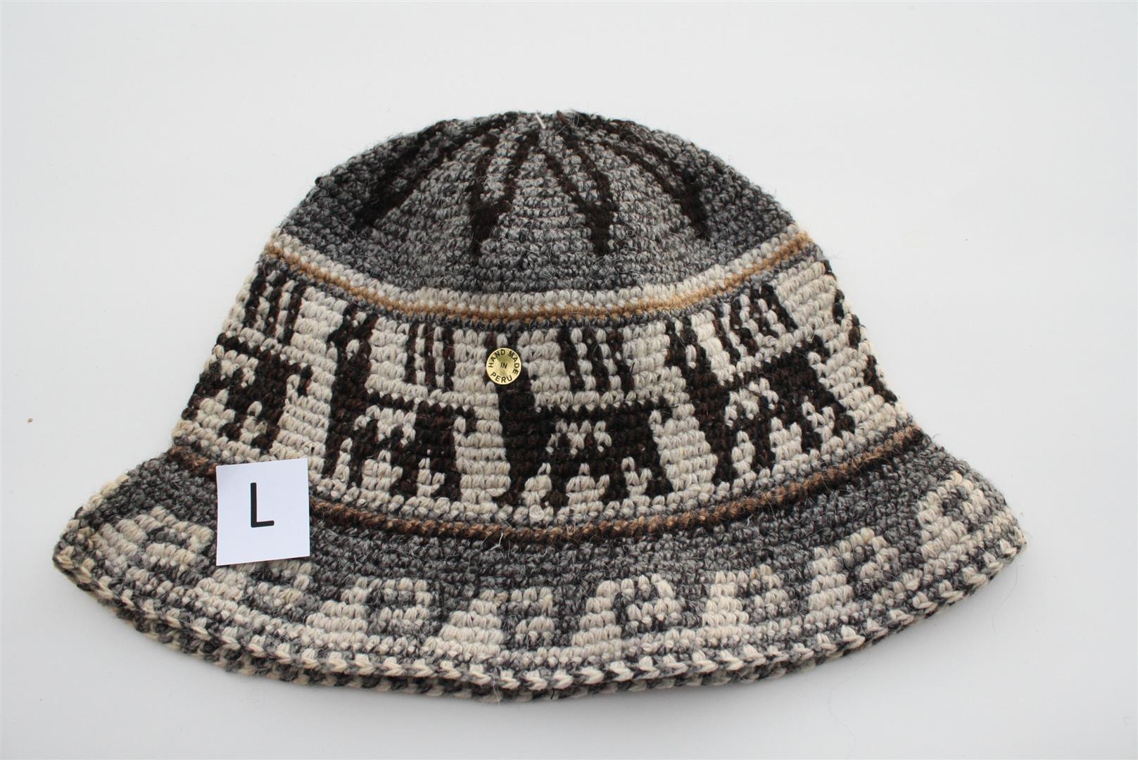 Hand Crochet Roll Up Rustic Alpaca Hat featuring cute alpacas, thick knit, and natural colors, perfect for warmth and style.