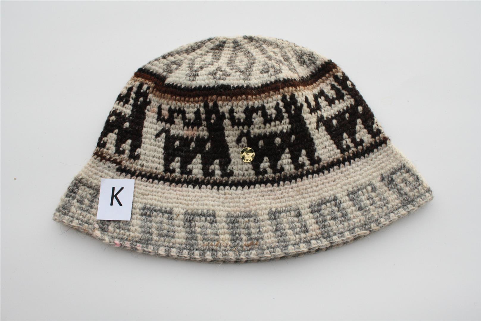 Hand Crochet Roll Up Rustic Alpaca Hat featuring cute alpacas, thick knit, and natural colors, perfect for warmth and style.