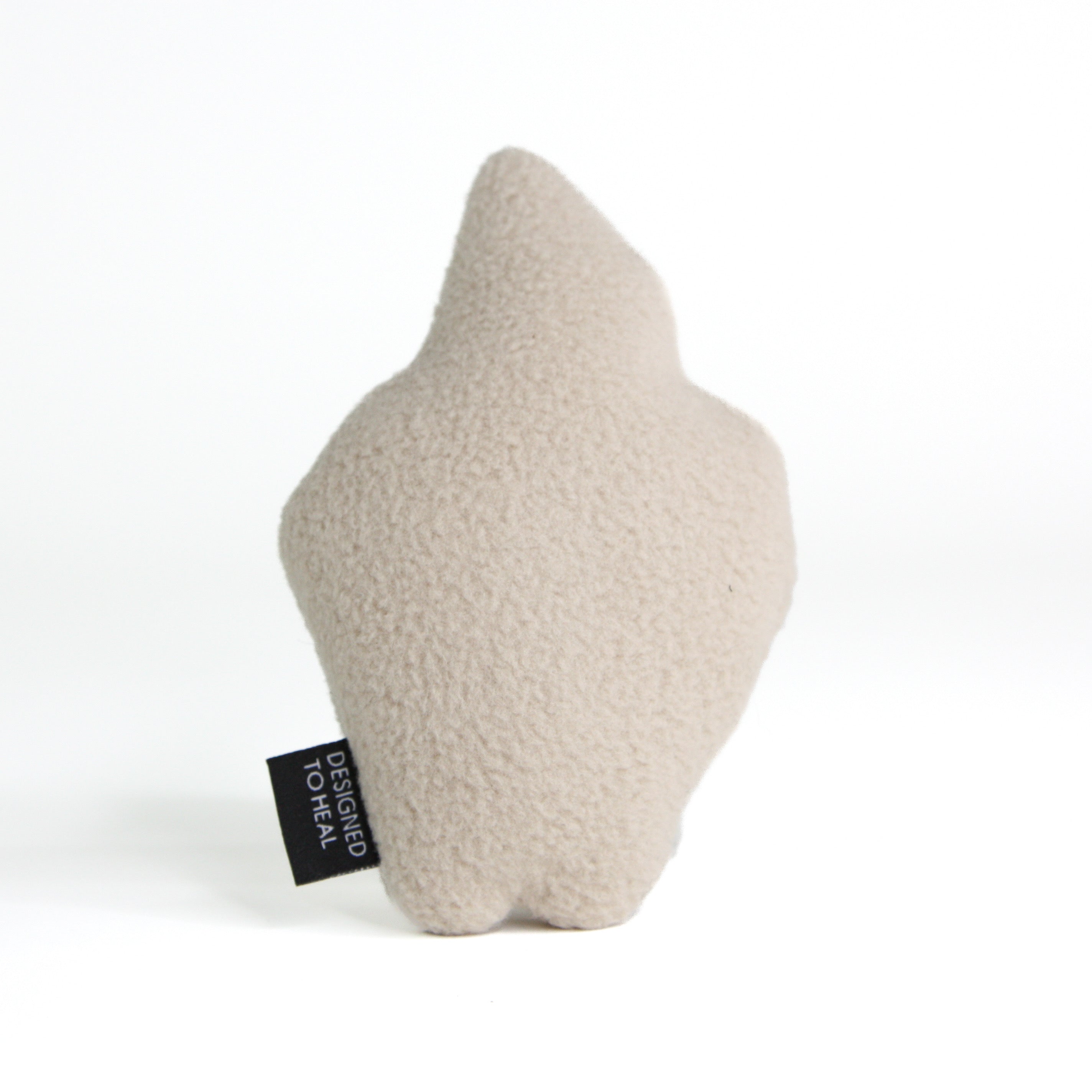 Happy Together cat toy featuring a soft plush exterior, filled with catnip and a healing crystal, designed for feline enjoyment.