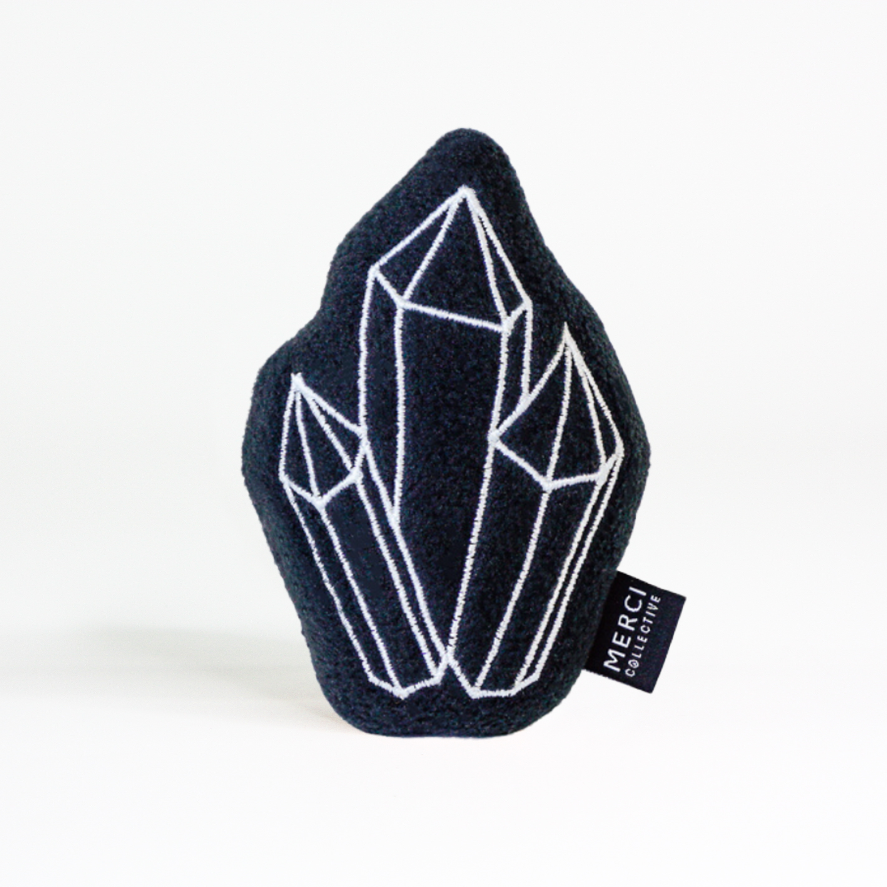 Happy Together cat toy featuring a soft plush exterior, filled with catnip and a healing crystal, designed for feline enjoyment.