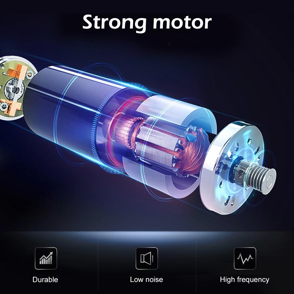 High Quality 6 Speeds Handheld Massager with four interchangeable heads and a sleek design for effective muscle relaxation.