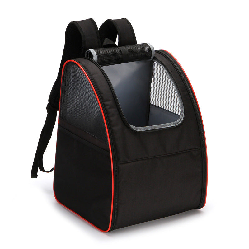 High Quality Mesh Breathable Foldable Pet Backpack in a stylish design, featuring breathable mesh panels and durable polyester material.