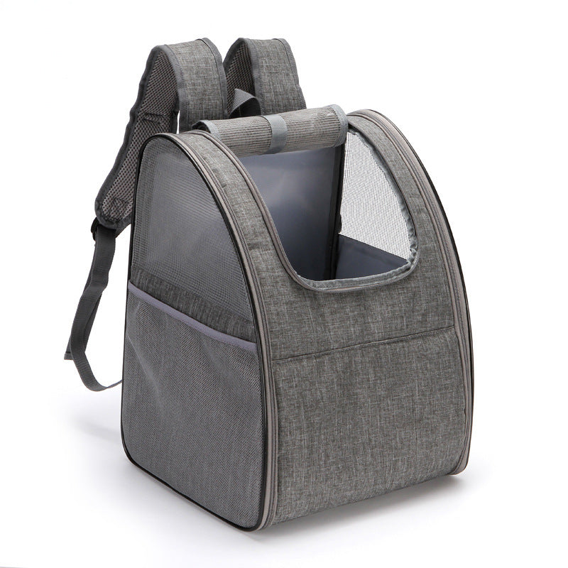 High Quality Mesh Breathable Foldable Pet Backpack in a stylish design, featuring breathable mesh panels and durable polyester material.