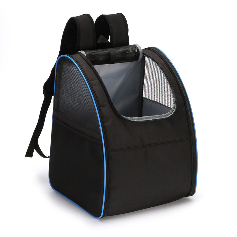 High Quality Mesh Breathable Foldable Pet Backpack in a stylish design, featuring breathable mesh panels and durable polyester material.