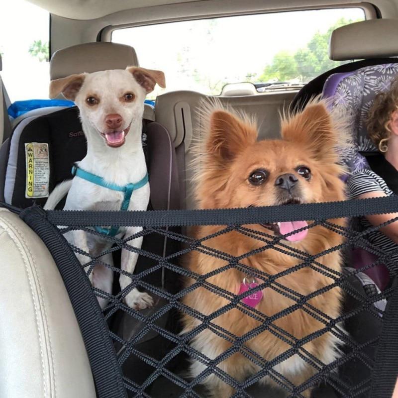 High Quality Premium Pet Car Net Petition in black, designed to separate front and rear seats for pet safety and storage.