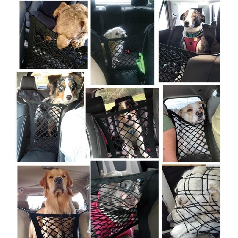 High Quality Premium Pet Car Net Petition in black, designed to separate front and rear seats for pet safety and storage.