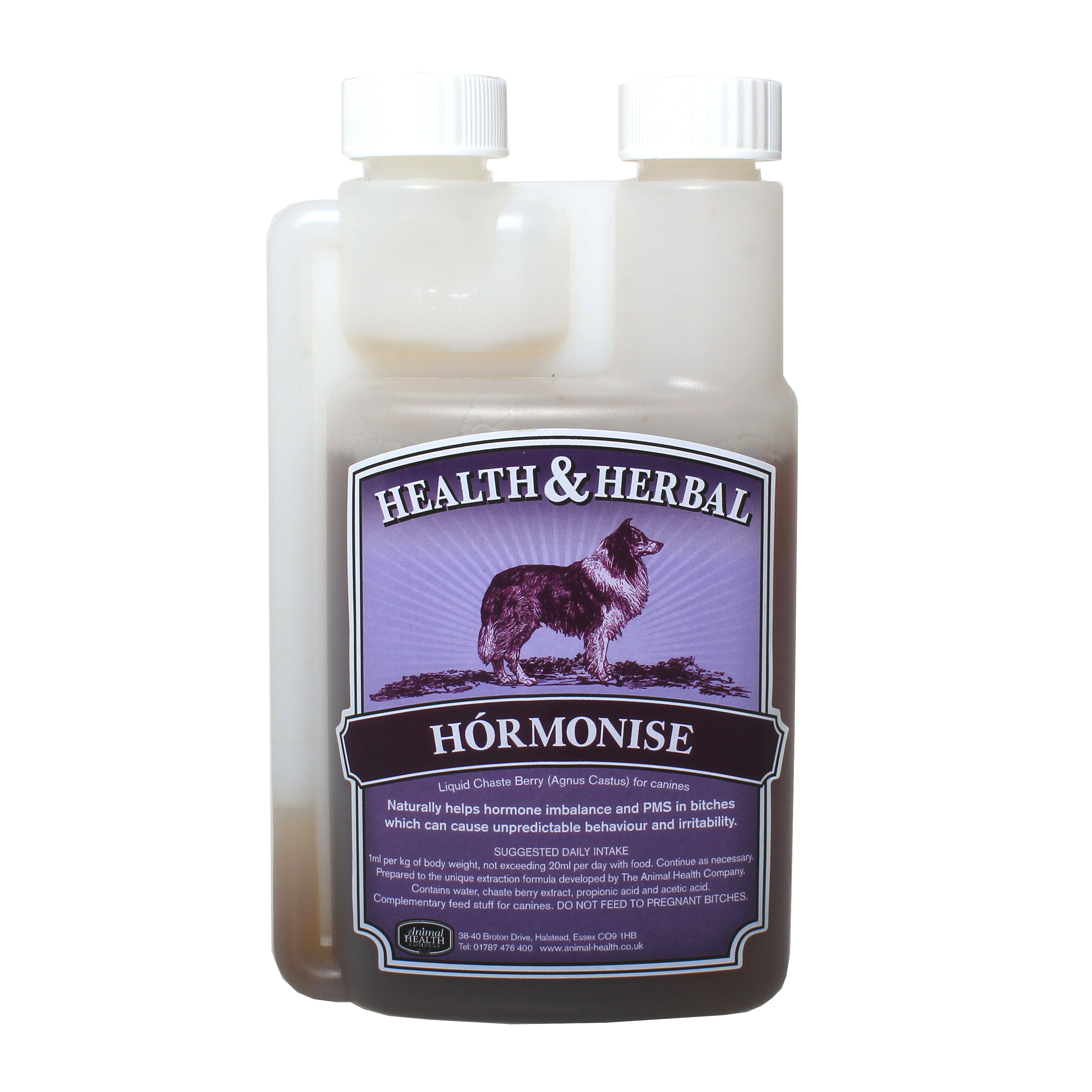 Hormonise supplement for dogs, designed to support hormonal balance and alleviate anxiety.