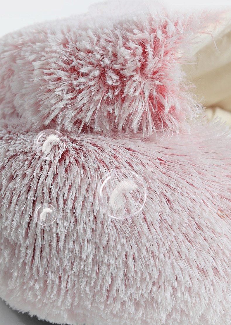 Hot Plush Round Cat Bed featuring soft velvet material, ideal for small dogs and cats, designed for warmth and comfort.