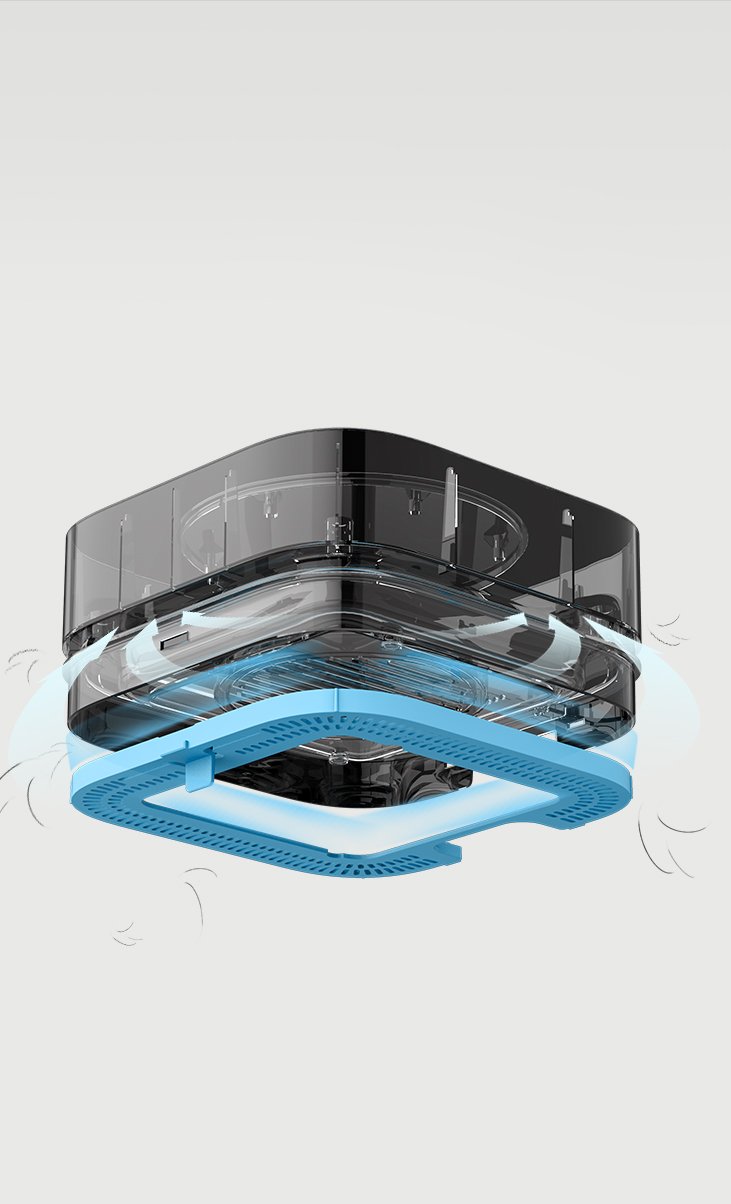 Instachew PETKIT Air Magicube Smart Odor Eliminator in white, designed for pet odor removal with a remote control app.