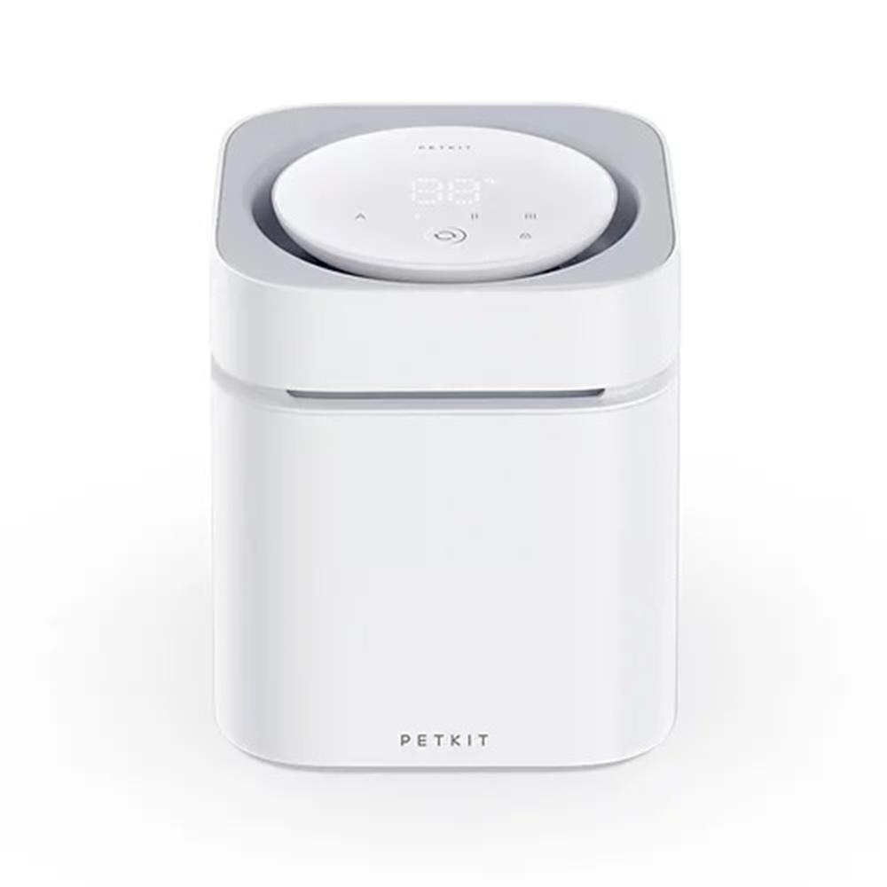 Instachew PETKIT Air Magicube Smart Odor Eliminator in white, designed for pet odor removal with a remote control app.