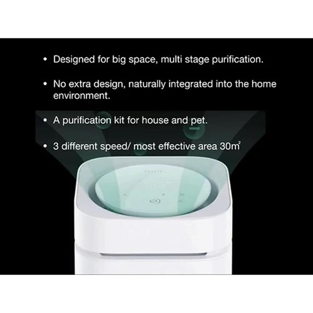Instachew PETKIT Air Magicube Smart Odor Eliminator in white, designed for pet odor removal with a remote control app.