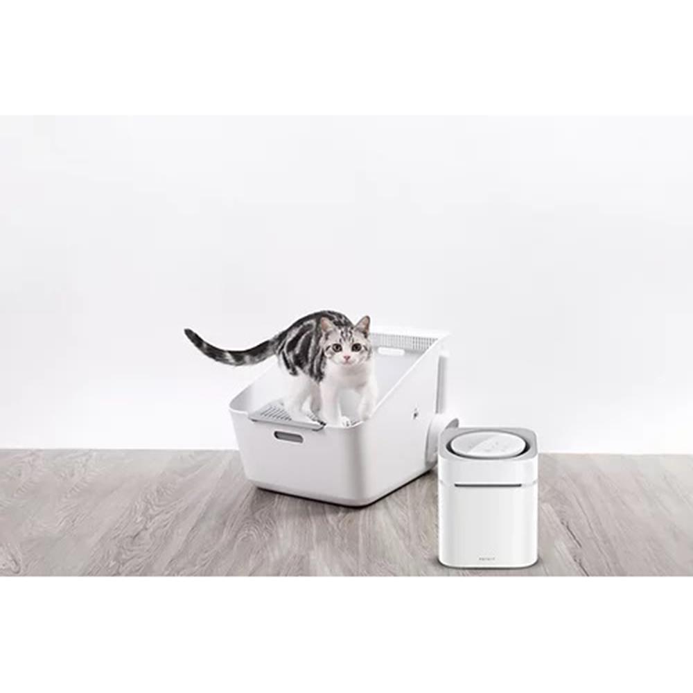 Instachew PETKIT Air Magicube Smart Odor Eliminator in white, designed for pet odor removal with a remote control app.