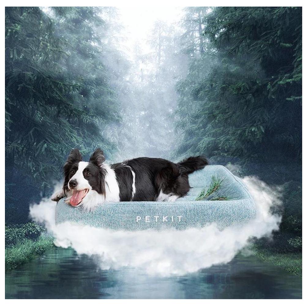 Instachew PETKIT Deep Sleep All Season Bed for pets, featuring bamboo charcoal memory foam and a stylish design for comfort and support.