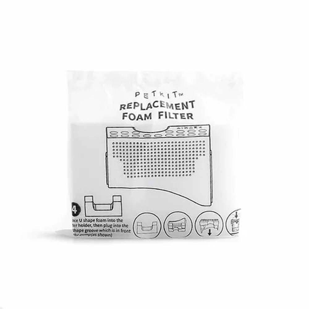 Instachew PETKIT Eversweet Smart Water Fountain Foam Filter pack containing five replacement filters designed for optimal water purification.