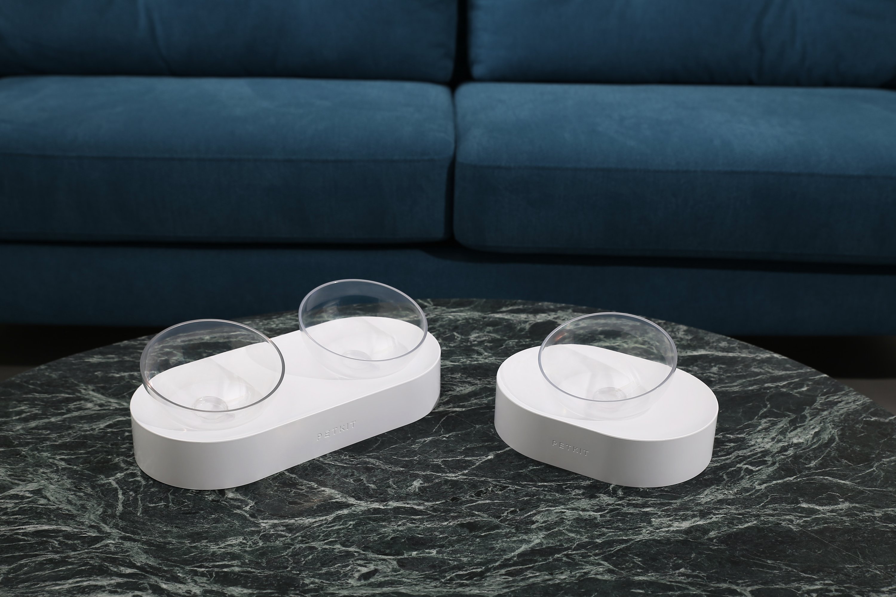 Instachew PETKIT Fresh Nano Cat Bowl featuring an ergonomic design, skid-proof base, and removable clear bowls for easy cleaning.