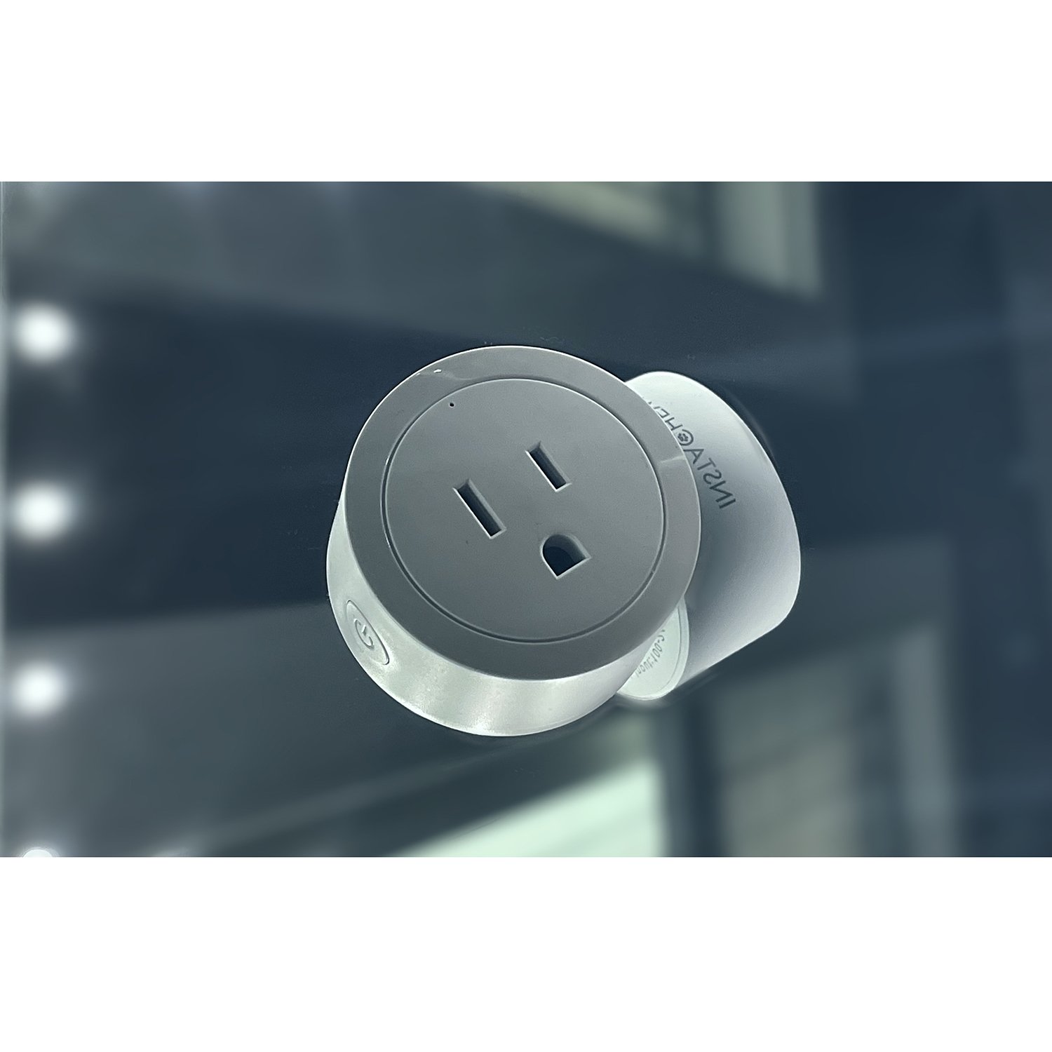 INSTACHEW PureConnect Smart Plug with USB port, designed for home automation and compatible with Alexa and Google Assistant.