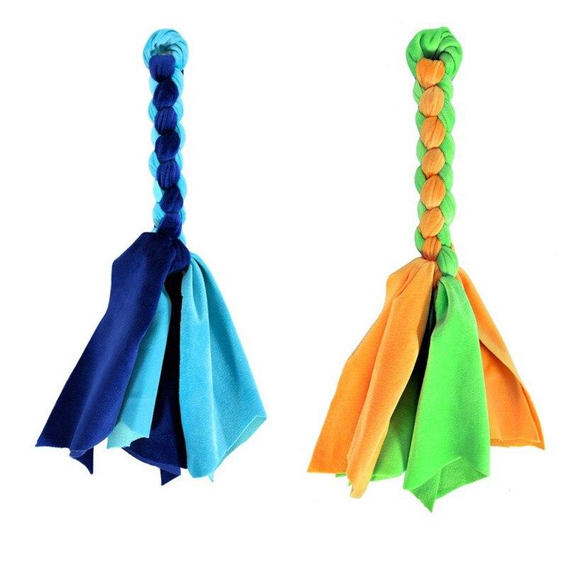 Interactive Dog Cat Feather Toy featuring colorful feathers on a plastic wand, designed for playful engagement with pets.