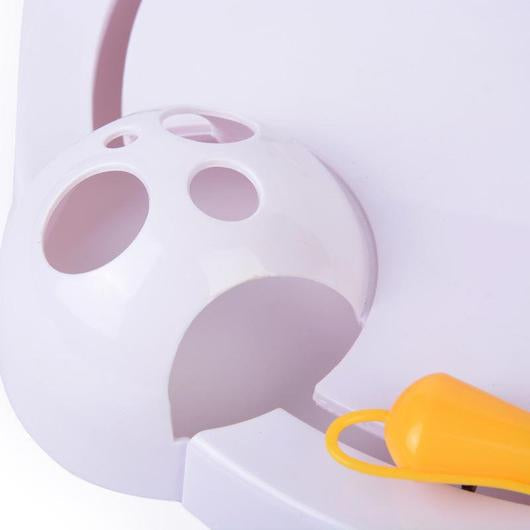 Interactive Mouse Pounce Cat Toy featuring a mouse hiding in cheese, designed for engaging cat play.