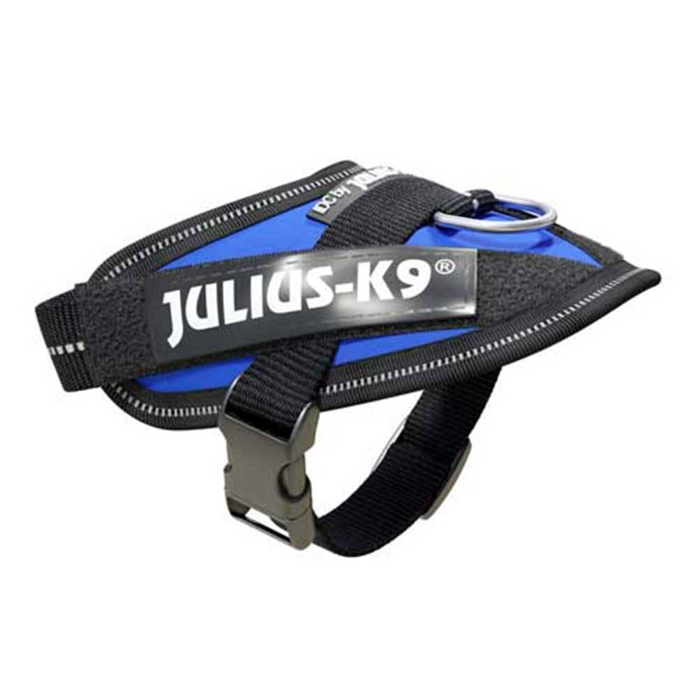 Julius-K9 IDC-Powerharness for Dogs in Blue, showcasing its durable design and adjustable straps.