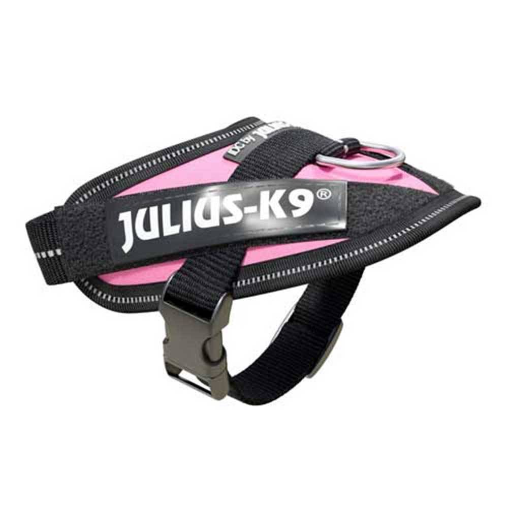 Julius-K9 IDC-Powerharness for Dogs in Pink, showcasing its durable design and adjustable straps.