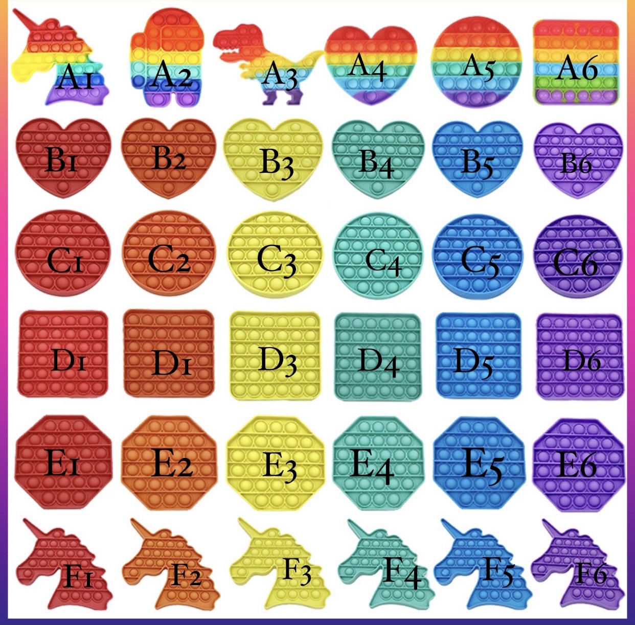 Colorful Jumbo Push Pop Fidget Sensory toy with multiple bubbles for popping, made from durable silicone, ideal for stress relief and fun.