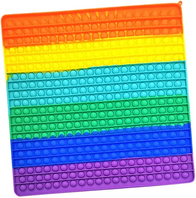 Jumbo Push Pop Fidget Toy in vibrant colors, showcasing its large size and bubble-popping features, perfect for sensory play.