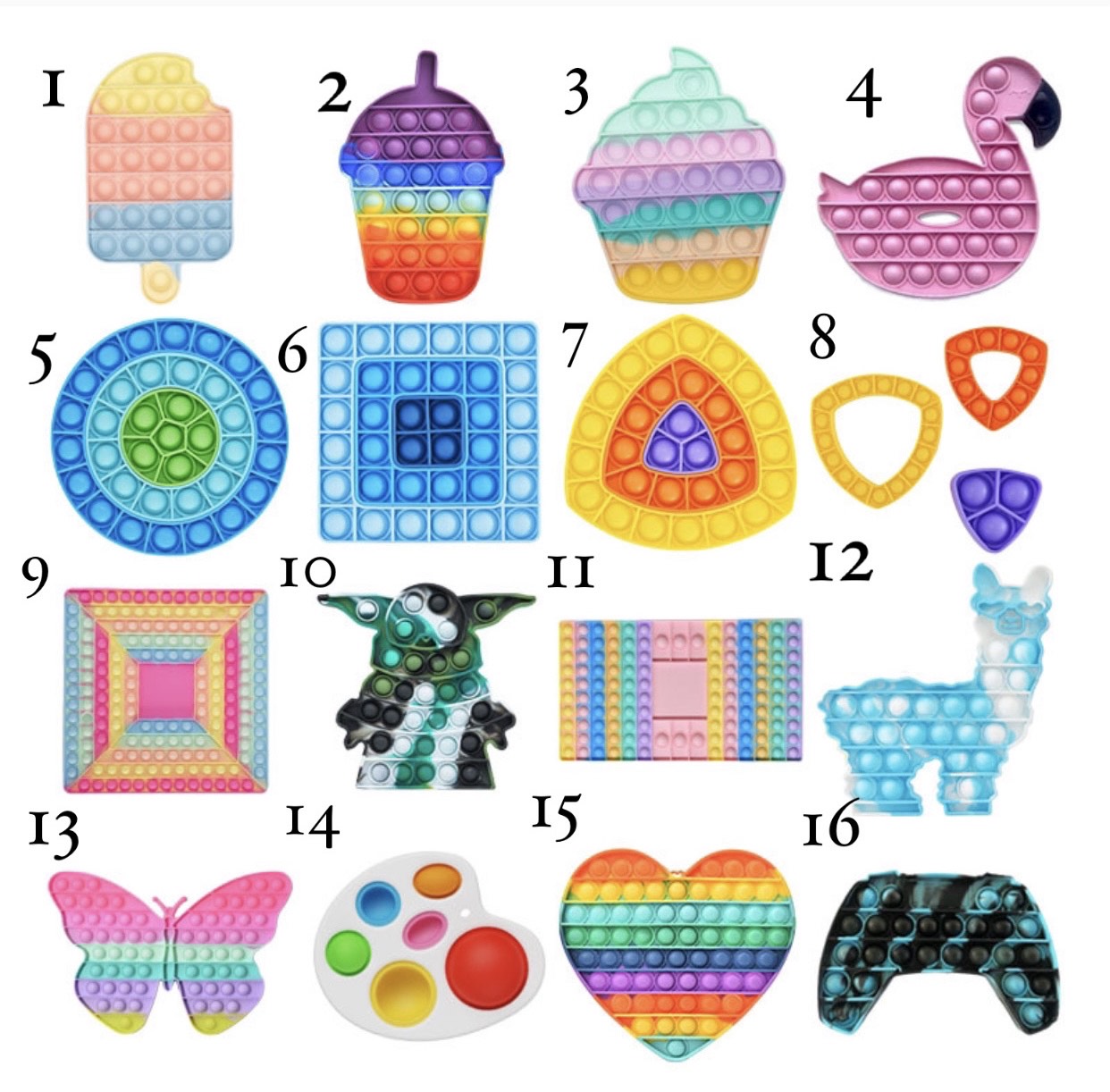 A colorful Jumbo Push Pop Fidget Toy featuring large silicone bubbles, perfect for sensory play and stress relief.