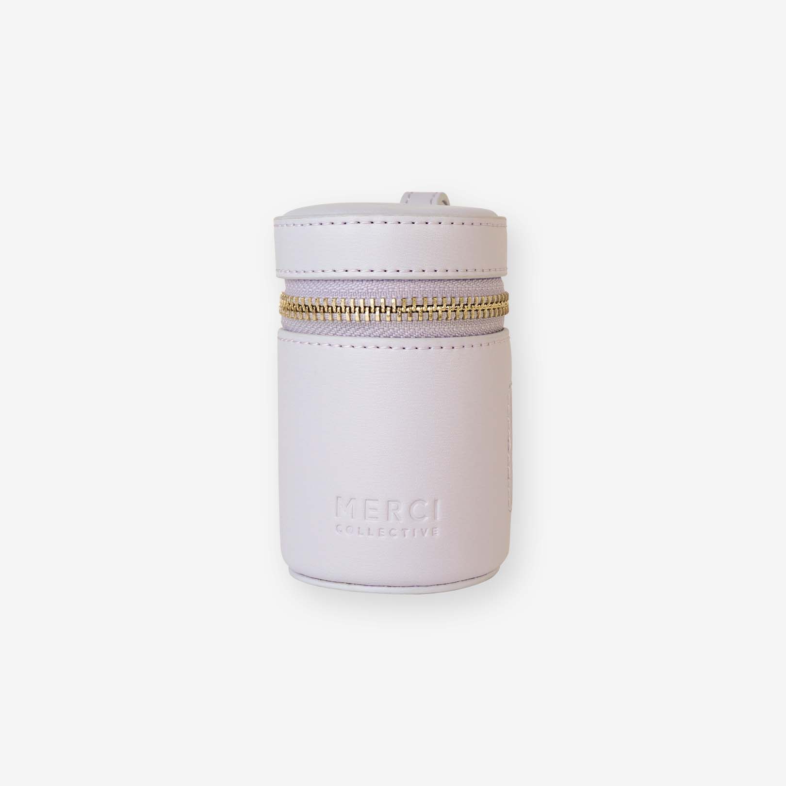 Just Did It poop bag holder featuring a stylish design, side slit for easy bag access, and a carabiner for secure attachment.