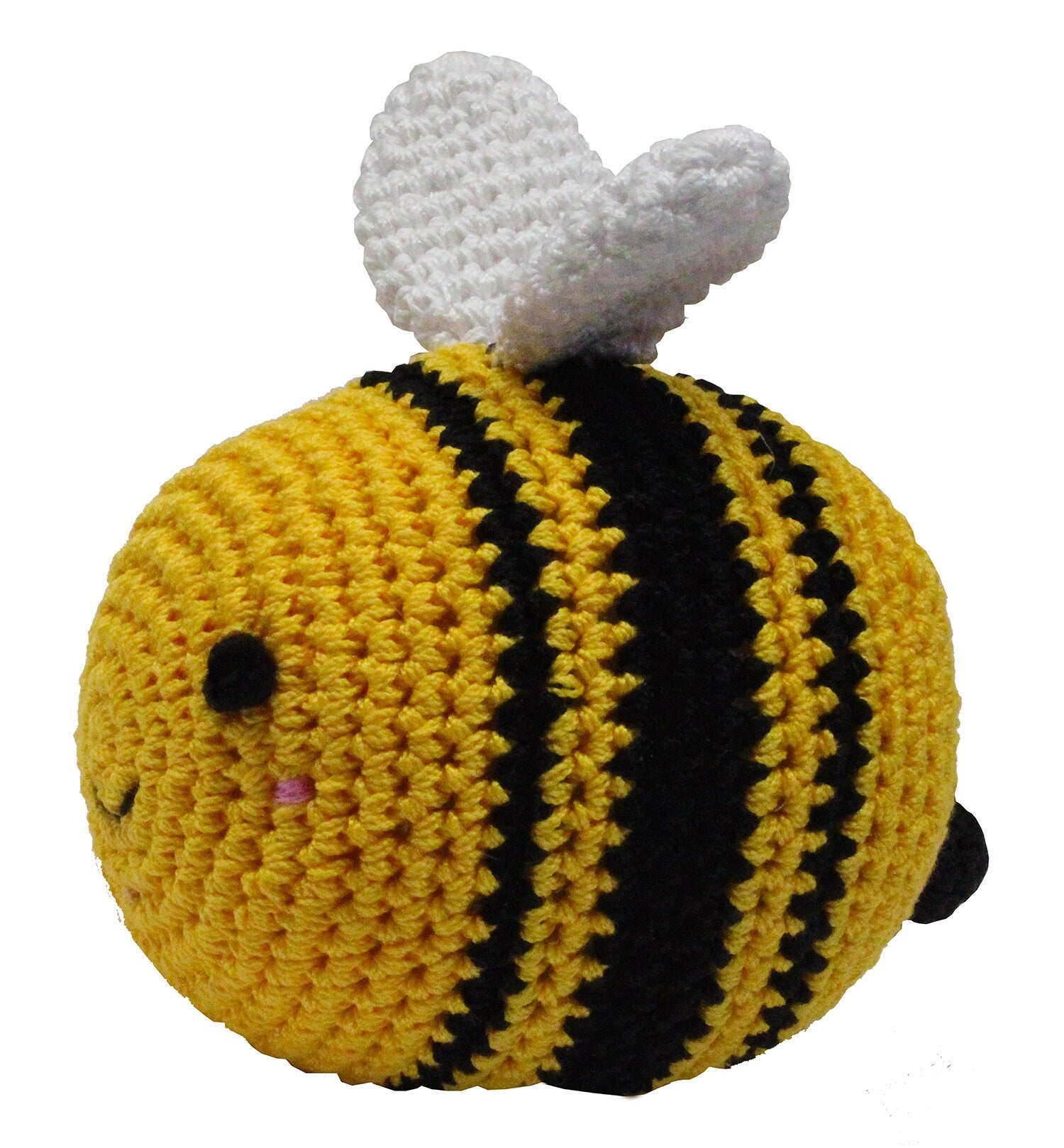 Knit Knacks Organic Cotton Pet and Dog Toys featuring colorful birds and bees, perfect for small dogs.