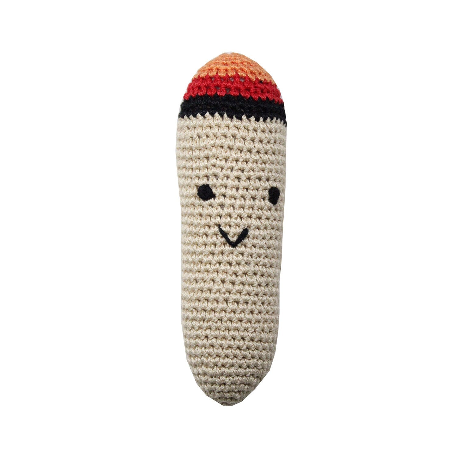 Knit Knacks Organic Cotton Pet Toy 'Doobie' in a crocheted design, perfect for small to medium dogs.