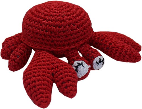 Knit Knacks Organic Cotton Pet & Dog Toys featuring colorful ocean-themed designs for small dogs.