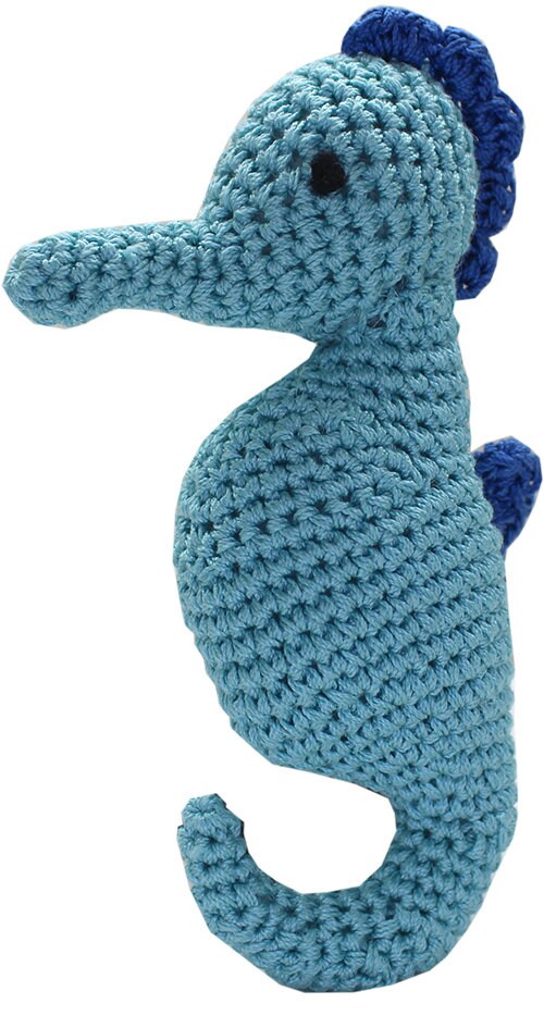 Knit Knacks Organic Cotton Pet & Dog Toys featuring colorful ocean-themed designs for small dogs.