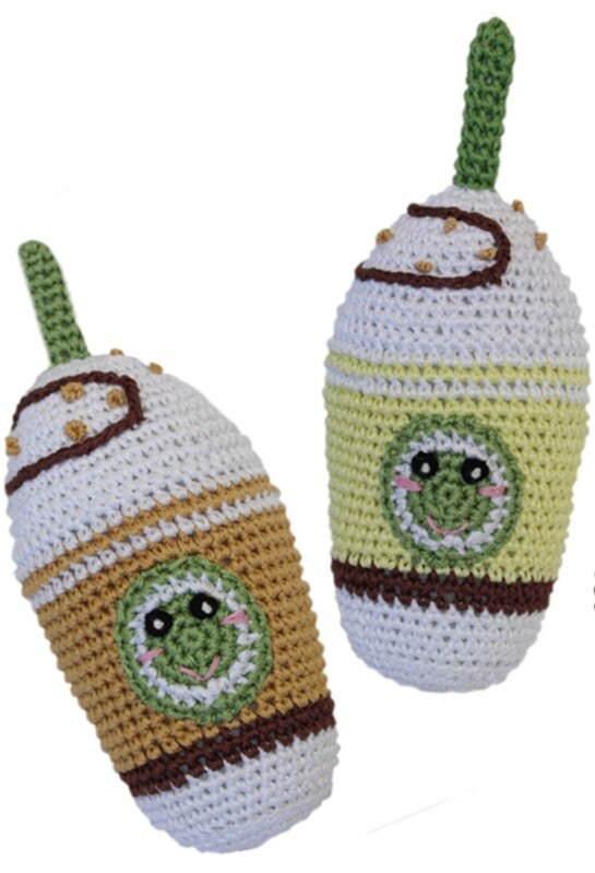 Knit Knacks Organic Cotton Pet & Dog Toys in various colorful designs, perfect for small-medium dogs.