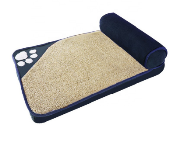 Large rectangular dog and cat bed made of durable Oxford cloth, featuring a stylish design and comfortable surface for pets.