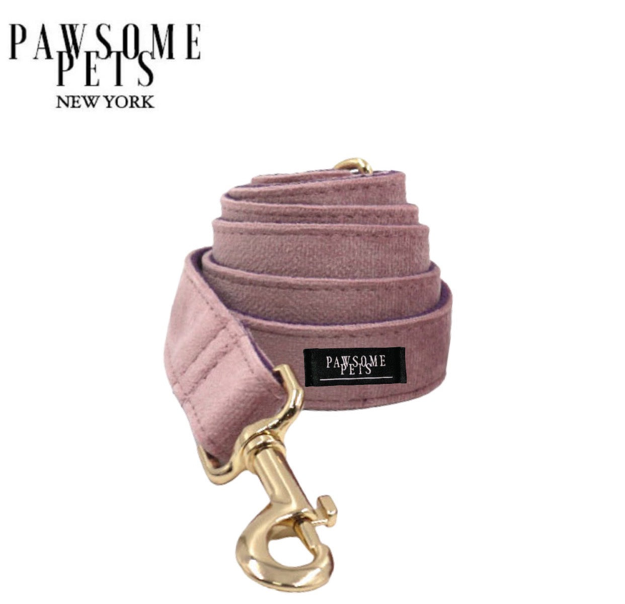Stylish dark pink leash with rose gold hardware and D-Ring for pet accessories.