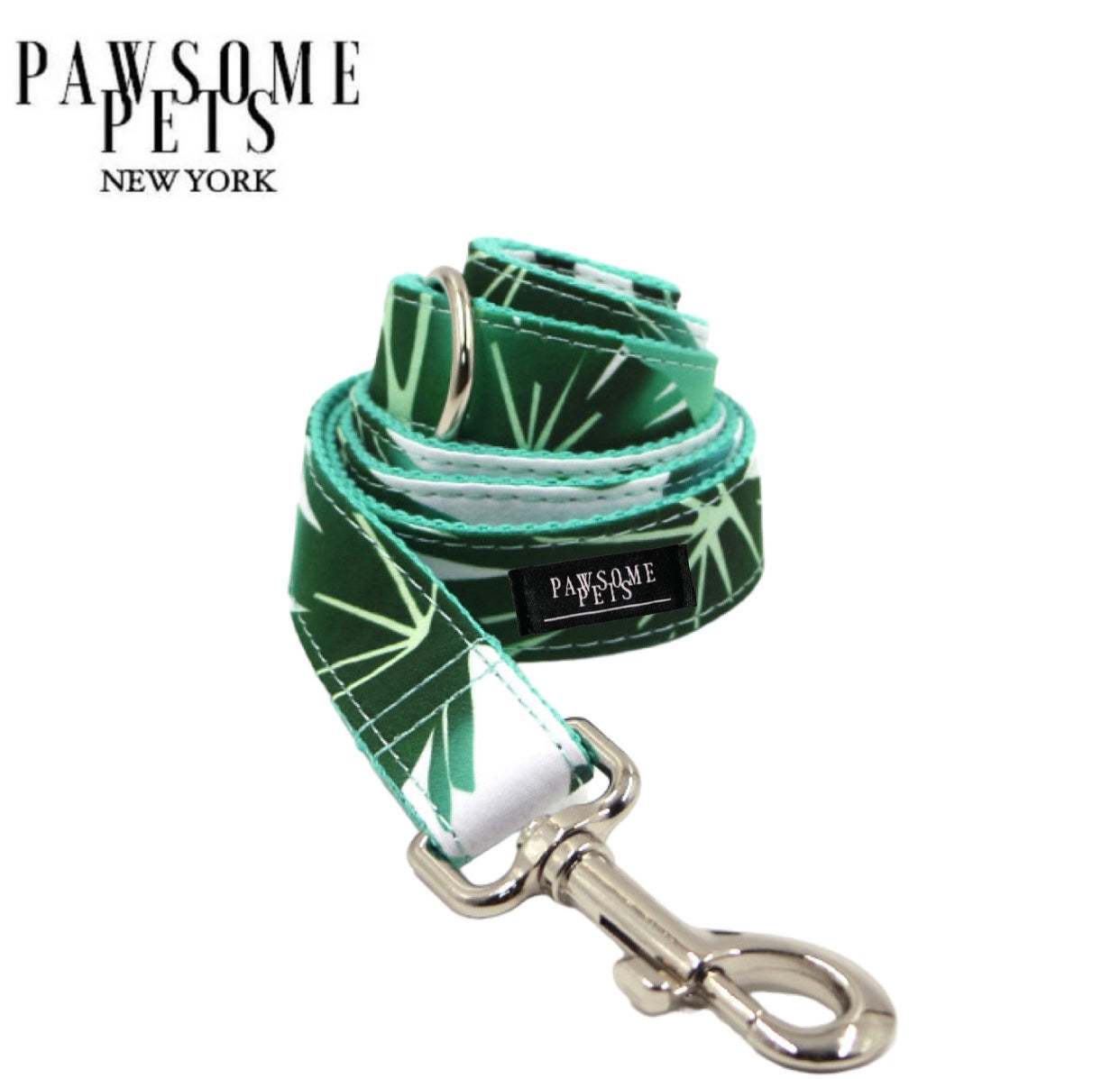 Stylish LEASH - LEAF featuring a unique leaf design and rose gold hardware, perfect for fashionable pet walks.